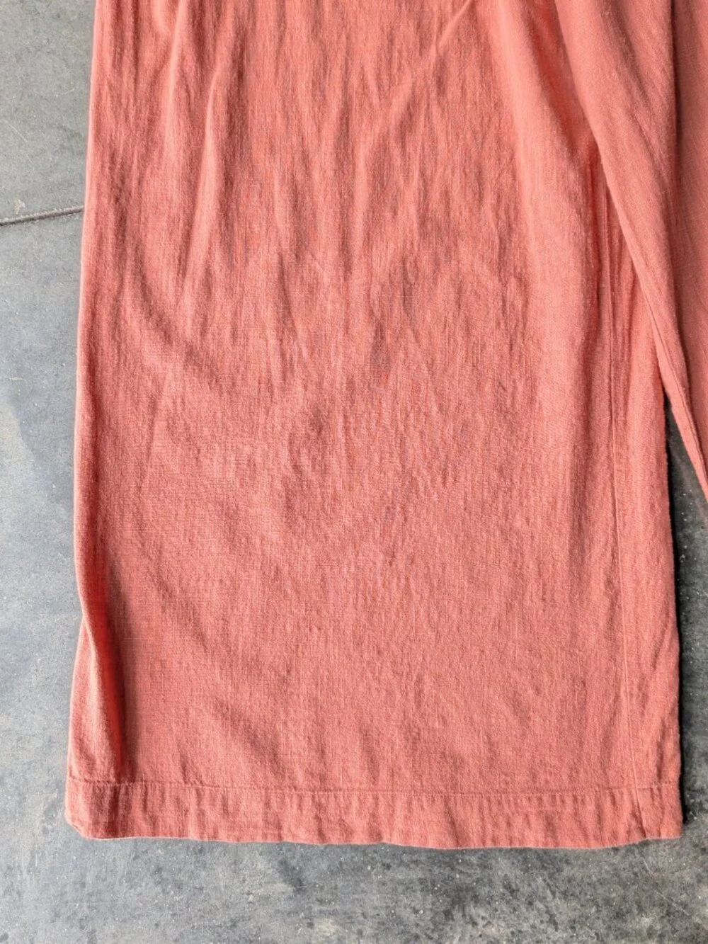 Natural Life Carrington Jumpsuit Orange Cotton Wide Leg Overall Romper medium